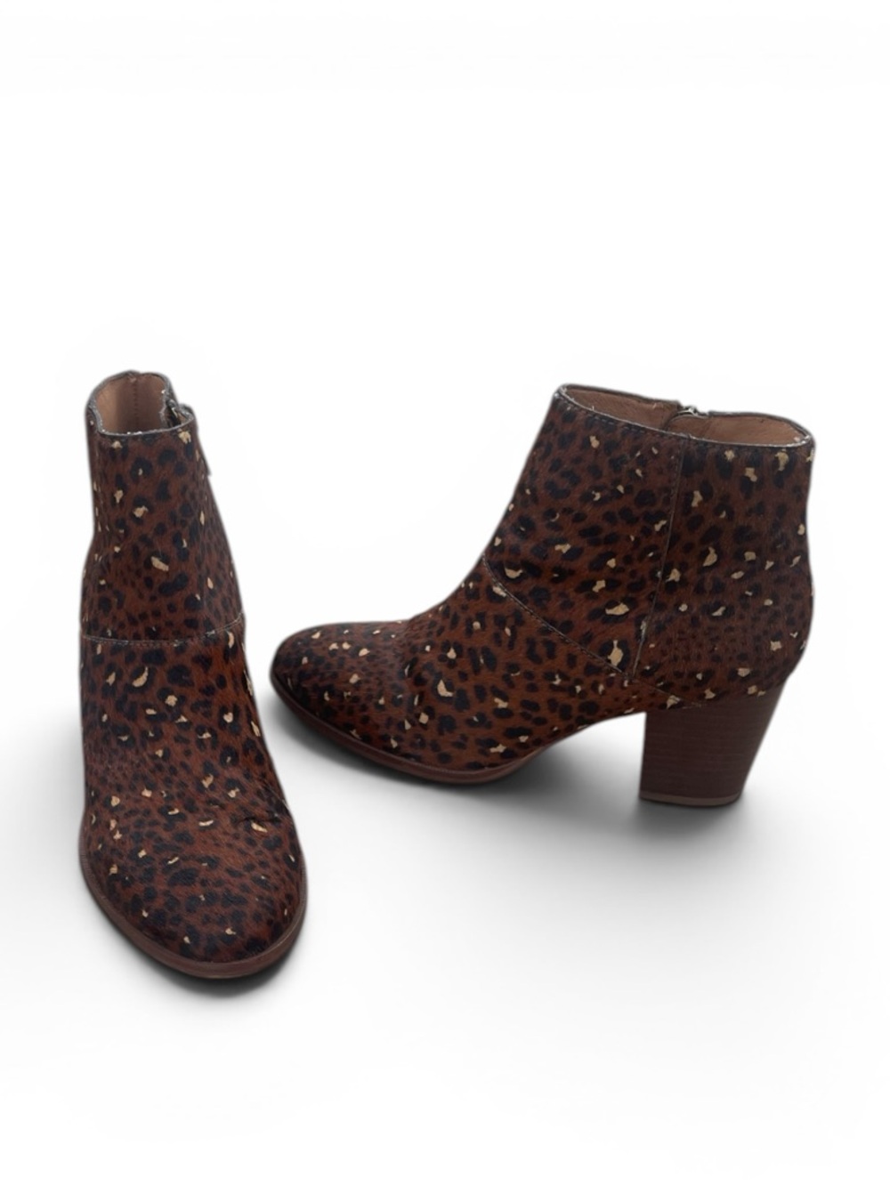 Madewell Rosie Ankle Boot in leopard pattern size 8
